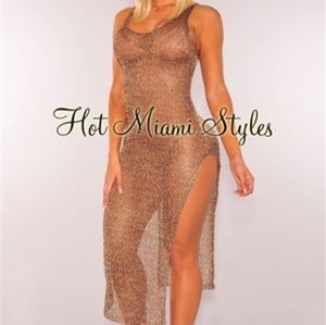 Gold shimmer cover up dress
